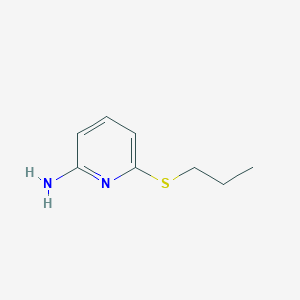 molecular formula C8H12N2S B2410401 6-(Propylsulfanyl)pyridin-2-amine CAS No. 1539572-09-2