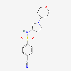 4-Cyano-N-[1-(oxan-4-yl)pyrrolidin-3-yl]benzenesulfonamide