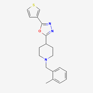 2-(1-(2-Methylbenzyl)piperidin-4-yl)-5-(thiophen-3-yl)-1,3,4-oxadiazole