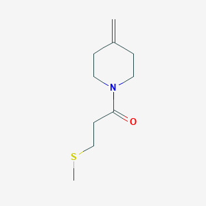 molecular formula C10H17NOS B2410431 1-(4-亚甲基哌啶-1-基)-3-甲硫基丙-1-酮 CAS No. 1872768-25-6