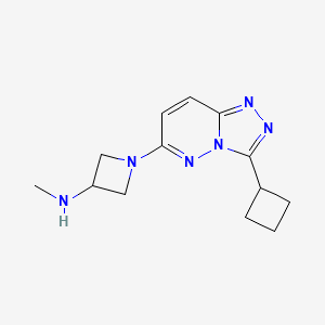 molecular formula C13H18N6 B2410436 1-(3-Cyclobutyl-[1,2,4]triazolo[4,3-b]pyridazin-6-yl)-N-methylazetidin-3-amine CAS No. 2380094-93-7