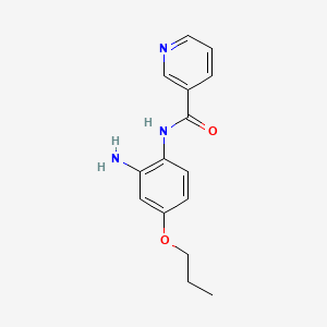 molecular formula C15H17N3O2 B2410441 N-(2-氨基-4-丙氧基苯基)吡啶-3-甲酰胺 CAS No. 1501149-80-9