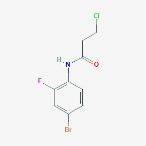molecular formula C9H8BrClFNO B2410453 N-(4-bromo-2-fluorophenyl)-3-chloropropanamide CAS No. 551926-70-6