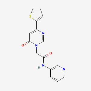 molecular formula C15H12N4O2S B2410464 2-(6-氧代-4-(噻吩-2-基)嘧啶-1(6H)-基)-N-(吡啶-3-基)乙酰胺 CAS No. 1251546-72-1