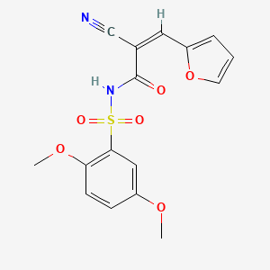 (Z)-2-Cyano-N-(2,5-dimethoxyphenyl)sulfonyl-3-(furan-2-yl)prop-2-enamide