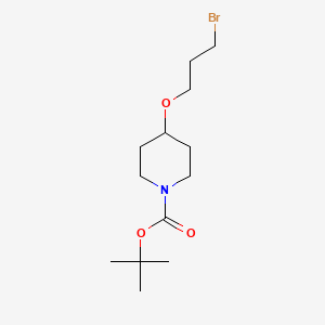 molecular formula C13H24BrNO3 B2410483 Tert-butyl 4-(3-bromopropoxy)piperidine-1-carboxylate CAS No. 1823582-93-9