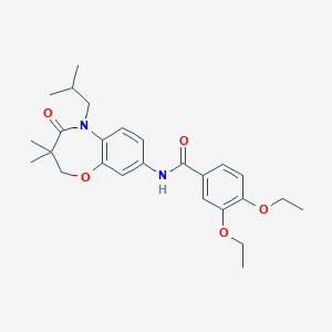 3,4-diethoxy-N-(5-isobutyl-3,3-dimethyl-4-oxo-2,3,4,5-tetrahydrobenzo[b][1,4]oxazepin-8-yl)benzamide