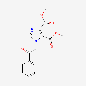 molecular formula C15H14N2O5 B2410487 dimethyl 1-(2-oxo-2-phenylethyl)-1H-imidazole-4,5-dicarboxylate CAS No. 1987084-75-2