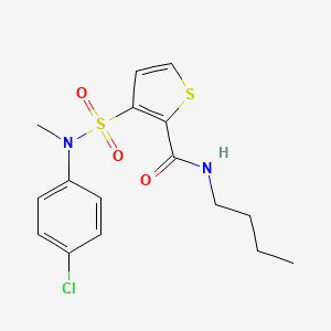N-butyl-3-[(4-chlorophenyl)(methyl)sulfamoyl]thiophene-2-carboxamide
