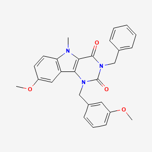 3-benzyl-8-methoxy-1-(3-methoxybenzyl)-5-methyl-1H-pyrimido[5,4-b]indole-2,4(3H,5H)-dione