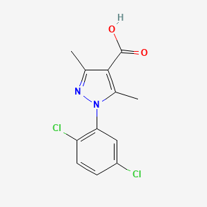 molecular formula C12H10Cl2N2O2 B2410508 1-(2,5-dichlorophenyl)-3,5-dimethyl-1H-pyrazole-4-carboxylic acid CAS No. 956544-14-2