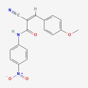 molecular formula C17H13N3O4 B2410511 (Z)-2-Cyano-3-(4-Methoxyphenyl)-N-(4-Nitrophenyl)acrylamid CAS No. 314250-78-7