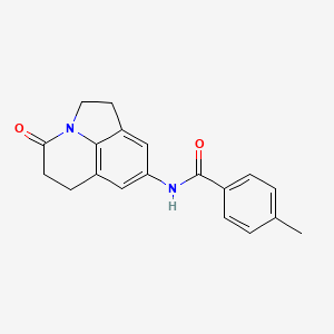 4-methyl-N-(4-oxo-2,4,5,6-tetrahydro-1H-pyrrolo[3,2,1-ij]quinolin-8-yl)benzamide