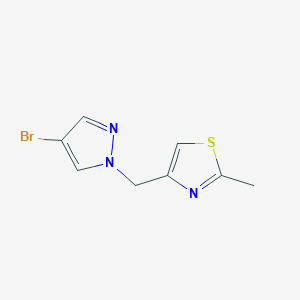 molecular formula C8H8BrN3S B2410518 4-[(4-Bromopyrazol-1-yl)methyl]-2-methyl-1,3-thiazole CAS No. 1183265-94-2