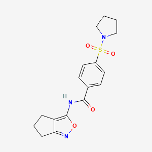 B2410519 N-(5,6-dihydro-4H-cyclopenta[c]isoxazol-3-yl)-4-(pyrrolidin-1-ylsulfonyl)benzamide CAS No. 941879-09-0