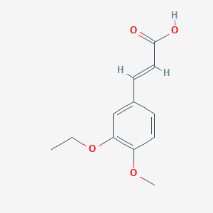 molecular formula C12H14O4 B2410527 (E)-3-(3-乙氧基-4-甲氧基苯基)丙-2-烯酸 CAS No. 161179-30-2