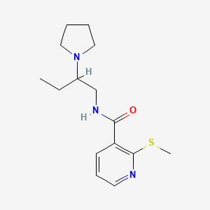 2-(methylsulfanyl)-N-[2-(pyrrolidin-1-yl)butyl]pyridine-3-carboxamide