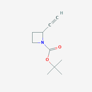 molecular formula C10H15NO2 B2410535 叔丁基2-乙炔氮杂环丁烷-1-羧酸酯 CAS No. 1824246-34-5