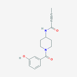 N-[1-(3-Hydroxybenzoyl)piperidin-4-yl]but-2-ynamide