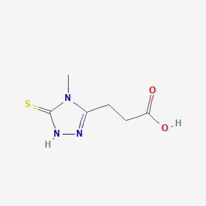 3-(4-methyl-5-sulfanylidene-1H-1,2,4-triazol-3-yl)propanoic acid
