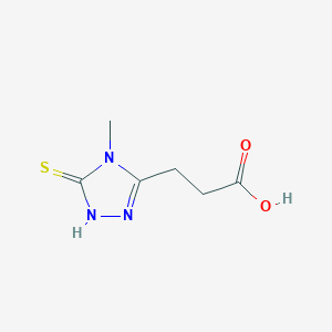 molecular formula C6H9N3O2S B2410561 3-(4-甲基-5-硫代亚甲基-1H-1,2,4-三唑-3-基)丙酸 CAS No. 178237-26-8