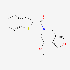 molecular formula C17H17NO3S B2410562 N-(furan-3-ylmethyl)-N-(2-methoxyethyl)benzo[b]thiophene-2-carboxamide CAS No. 2034266-30-1