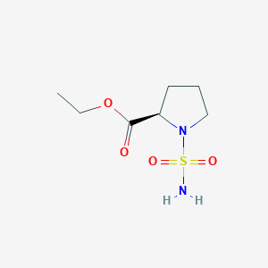 molecular formula C7H14N2O4S B2410582 (2R)-1-磺酰基吡咯烷-2-羧酸乙酯 CAS No. 2165427-66-5