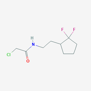 2-Chloro-N-[2-(2,2-difluorocyclopentyl)ethyl]acetamide