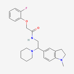 2-(2-fluorophenoxy)-N-(2-(1-methylindolin-5-yl)-2-(piperidin-1-yl)ethyl)acetamide