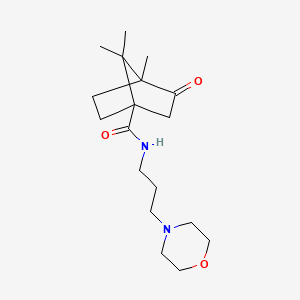 4,7,7-trimethyl-N-[3-(morpholin-4-yl)propyl]-3-oxobicyclo[2.2.1]heptane-1-carboxamide