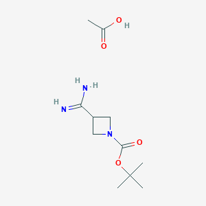 tert-Butyl 3-carbamimidoylazetidine-1-carboxylate acetate