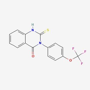 molecular formula C15H9F3N2O2S B2410596 3-(4-Trifluoromethoxyphenyl)-2-thioxo-1,3-dihydroquinazolin-4-one CAS No. 397276-02-7