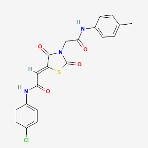 2-[(5Z)-5-[2-(4-chloroanilino)-2-oxoethylidene]-2,4-dioxo-1,3-thiazolidin-3-yl]-N-(4-methylphenyl)acetamide