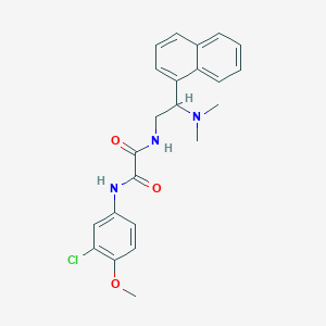 molecular formula C23H24ClN3O3 B2410608 N1-(3-chloro-4-methoxyphenyl)-N2-(2-(dimethylamino)-2-(naphthalen-1-yl)ethyl)oxalamide CAS No. 941871-86-9