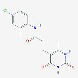 N-(4-chloro-2-methylphenyl)-3-(6-methyl-2,4-dioxo-1,2,3,4-tetrahydropyrimidin-5-yl)propanamide