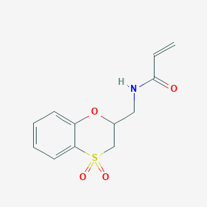 molecular formula C12H13NO4S B2410621 N-[(4,4-Dioxo-2,3-dihydro-1,4lambda6-benzoxathiin-2-yl)methyl]prop-2-enamide CAS No. 2308229-83-4