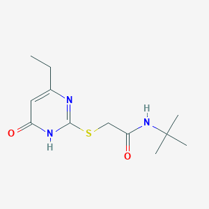 N-(tert-butyl)-2-((4-ethyl-6-oxo-1,6-dihydropyrimidin-2-yl)thio)acetamide