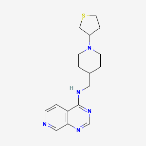 N-[[1-(Thiolan-3-yl)piperidin-4-yl]methyl]pyrido[3,4-d]pyrimidin-4-amine