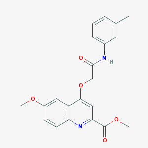 molecular formula C21H20N2O5 B2410628 Methyl 6-methoxy-4-(2-oxo-2-(m-tolylamino)ethoxy)quinoline-2-carboxylate CAS No. 1359392-98-5