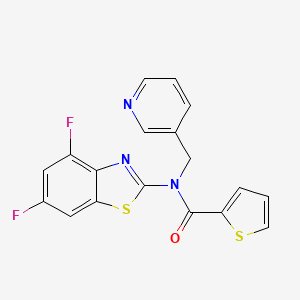 N-(4,6-difluorobenzo[d]thiazol-2-yl)-N-(pyridin-3-ylmethyl)thiophene-2-carboxamide