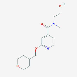 N-(2-hydroxyethyl)-N-methyl-2-((tetrahydro-2H-pyran-4-yl)methoxy)isonicotinamide