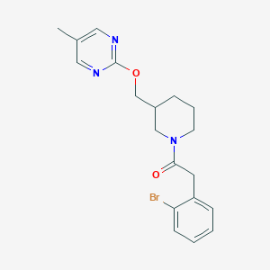 2-(2-Bromophenyl)-1-[3-[(5-methylpyrimidin-2-yl)oxymethyl]piperidin-1-yl]ethanone