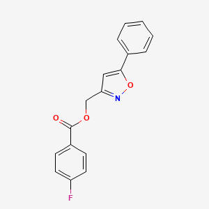 (5-Phenyl-1,2-oxazol-3-yl)methyl 4-fluorobenzoate