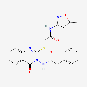 N-(5-methyl-3-isoxazolyl)-2-{[4-oxo-3-[(2-phenylacetyl)amino]-2(4H)-quinazolinyl]sulfanyl}acetamide