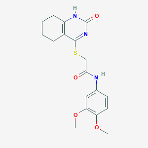 N-(3,4-dimethoxyphenyl)-2-[(2-oxo-5,6,7,8-tetrahydro-1H-quinazolin-4-yl)sulfanyl]acetamide
