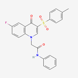 2-[6-fluoro-3-[(4-methylphenyl)sulfonyl]-4-oxoquinolin-1(4H)-yl]-N-phenylacetamide