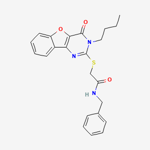 N-benzyl-2-[(3-butyl-4-oxo-[1]benzofuro[3,2-d]pyrimidin-2-yl)sulfanyl]acetamide