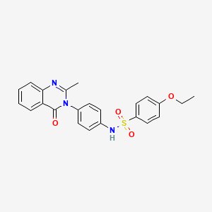 molecular formula C23H21N3O4S B2410662 4-乙氧基-N-(4-(2-甲基-4-氧代喹唑啉-3(4H)-基)苯基)苯磺酰胺 CAS No. 898456-00-3