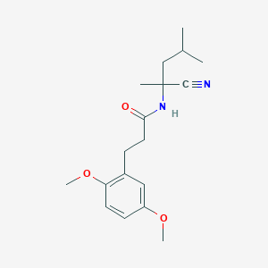molecular formula C18H26N2O3 B2410669 N-(1-cyano-1,3-dimethylbutyl)-3-(2,5-dimethoxyphenyl)propanamide CAS No. 1333848-98-8