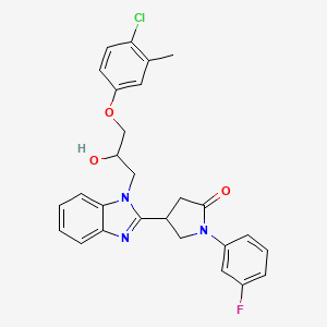 4-{1-[3-(4-chloro-3-methylphenoxy)-2-hydroxypropyl]-1H-benzimidazol-2-yl}-1-(3-fluorophenyl)pyrrolidin-2-one